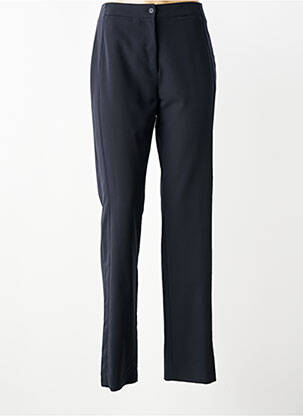 Pantalon droit fermeture zippée sous rabat boutonné noir QUATTRO femme