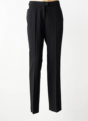 Pantalon droit fermeture zippée sous rabat boutonné noir QUATTRO femme