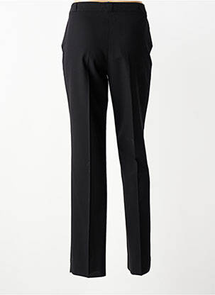 Pantalon droit fermeture zippée sous rabat boutonné noir QUATTRO femme