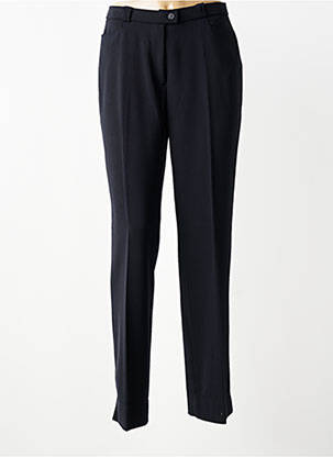 Pantalon droit fermeture zippée sous rabat boutonné noir QUATTRO femme