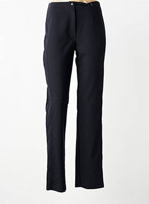 Pantalon droit fermeture zippée sous rabat boutonné noir QUATTRO femme