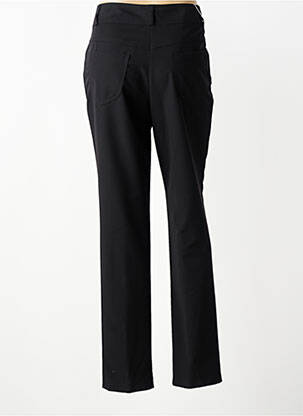 Pantalon droit fermeture zippée sous rabat boutonné noir QUATTRO femme