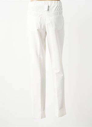 Pantalon droit taille élastique blanc QUATTRO femme