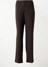 Pantalon droit taille élastique marron QUATTRO femme