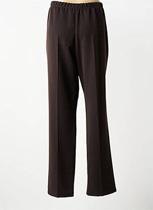 Pantalon droit taille élastique marron QUATTRO femme
