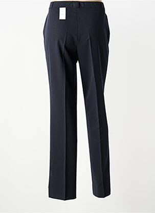 Pantalon droit fermeture zippée sous rabat boutonné bleu QUATTRO femme