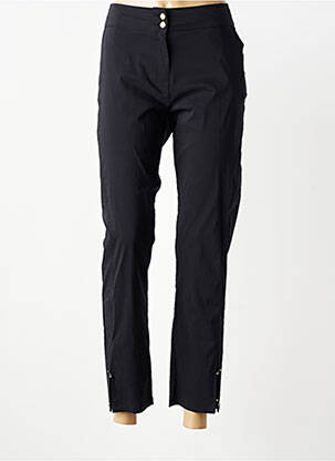 Pantalon 7/8 fermeture zippée sous rabat boutonné noir QUATTRO femme