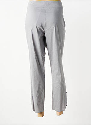 Pantalon 7/8 fermeture zippée sous rabat boutonné gris QUATTRO femme