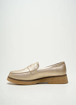 Mocassins tissage satiné talon plat jusqu'à 3cm or FINDLAY femme