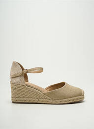 Espadrilles tissage satiné talon de 7 à 9cm or FINDLAY femme