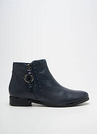 Bottines/boots tissage satiné talon plat jusqu'à 3cm bleu FUGITIVE BY FRANCESCO ROSSI femme