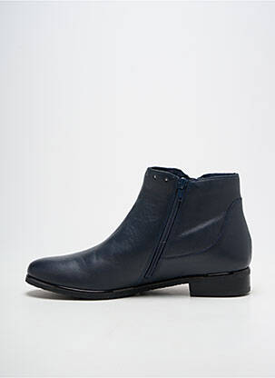 Bottines/boots tissage satiné talon plat jusqu'à 3cm bleu FUGITIVE BY FRANCESCO ROSSI femme