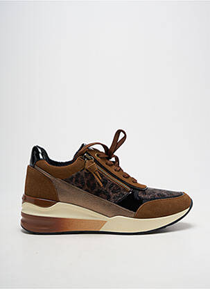 Baskets fermeture zip et lacets talon de 4 à 6cm marron FUGITIVE BY FRANCESCO ROSSI femme