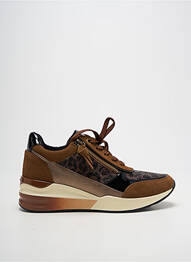 Baskets fermeture zip et lacets talon de 4 à 6cm marron FUGITIVE BY FRANCESCO ROSSI femme
