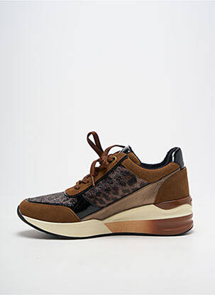 Baskets fermeture zip et lacets talon de 4 à 6cm marron FUGITIVE BY FRANCESCO ROSSI femme