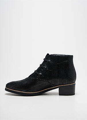 Bottines/boots tissage satiné talon de 4 à 6cm noir FUGITIVE BY FRANCESCO ROSSI femme