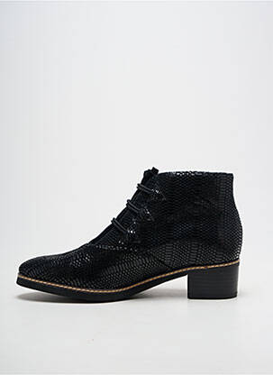 Bottines/boots tissage satiné talon de 4 à 6cm noir FUGITIVE BY FRANCESCO ROSSI femme