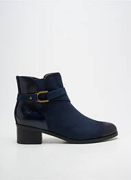 Bottines/boots tissage satiné talon de 4 à 6cm bleu FUGITIVE BY FRANCESCO ROSSI femme