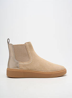 Bottines/boots tissage satiné talon de 4 à 6cm or FUGITIVE BY FRANCESCO ROSSI femme