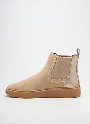 Bottines/boots tissage satiné talon de 4 à 6cm or FUGITIVE BY FRANCESCO ROSSI femme