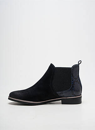 Bottines/boots tissage satiné talon plat jusqu'à 3cm bleu FUGITIVE BY FRANCESCO ROSSI femme