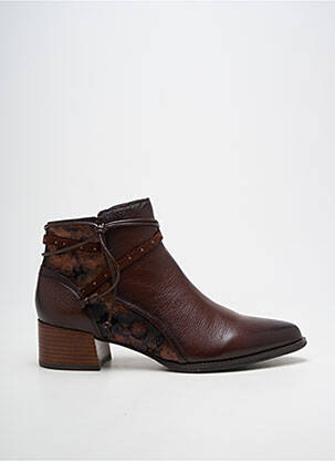 Bottines/boots matière lisse talon de 4 à 6cm marron FUGITIVE BY FRANCESCO ROSSI femme