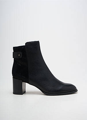 Bottines/boots tissage satiné talon de 4 à 6cm noir FUGITIVE BY FRANCESCO ROSSI femme