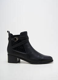 Bottines/boots tissage satiné talon de 4 à 6cm noir FUGITIVE BY FRANCESCO ROSSI femme