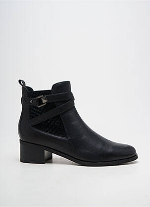 Bottines/boots tissage satiné talon de 4 à 6cm noir FUGITIVE BY FRANCESCO ROSSI femme