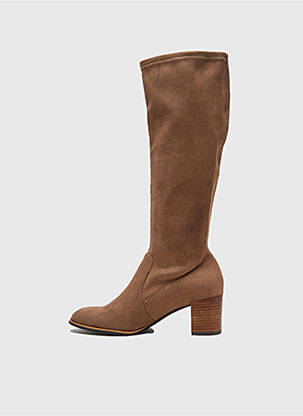 Bottes bout rond talon de 4 à 6cm marron FUGITIVE BY FRANCESCO ROSSI femme