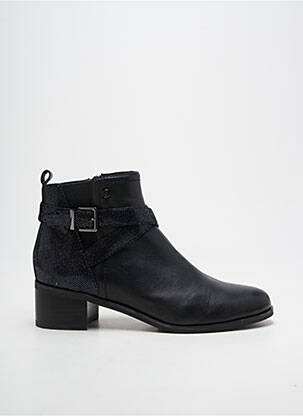 Bottines/boots tissage satiné talon de 4 à 6cm noir FUGITIVE BY FRANCESCO ROSSI femme