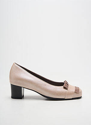 Escarpins bout carré talon de 4 à 6cm beige JMG HOUCKE femme