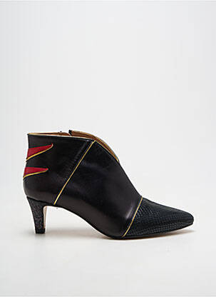 Bottines/boots tissage satiné talon de 4 à 6cm noir CRÉATIS femme