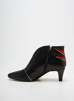 Bottines/boots tissage satiné talon de 4 à 6cm noir CRÉATIS femme