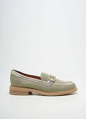 Mocassins tissage satiné talon plat jusqu'à 3cm vert FUGITIVE BY FRANCESCO ROSSI femme