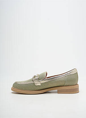 Mocassins tissage satiné talon plat jusqu'à 3cm vert FUGITIVE BY FRANCESCO ROSSI femme