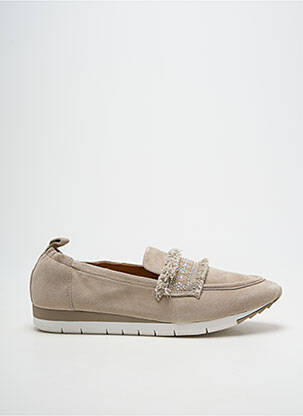 Mocassins tissage satiné talon plat jusqu'à 3cm gris FUGITIVE BY FRANCESCO ROSSI femme