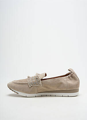 Mocassins tissage satiné talon plat jusqu'à 3cm gris FUGITIVE BY FRANCESCO ROSSI femme