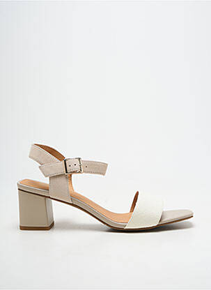Sandales/nu pieds talon bottier talon de 4 à 6cm beige FUGITIVE BY FRANCESCO ROSSI femme
