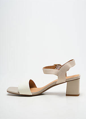 Sandales/nu pieds talon bottier talon de 4 à 6cm beige FUGITIVE BY FRANCESCO ROSSI femme