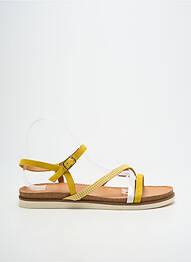 Sandales/nu pieds tissage satiné talon plat jusqu'à 3cm jaune FUGITIVE BY FRANCESCO ROSSI femme