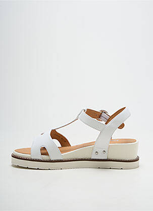 Sandales/nu pieds tissage satiné talon de 4 à 6cm blanc FUGITIVE BY FRANCESCO ROSSI femme