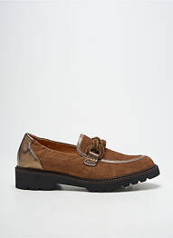 Mocassins tissage satiné talon plat jusqu'à 3cm marron FUGITIVE BY FRANCESCO ROSSI femme