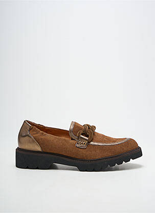 Mocassins tissage satiné talon plat jusqu'à 3cm marron FUGITIVE BY FRANCESCO ROSSI femme