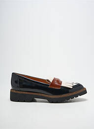 Mocassins matière lisse talon de 4 à 6cm noir FUGITIVE BY FRANCESCO ROSSI femme