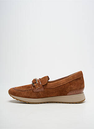 Mocassins tissage satiné talon plat jusqu'à 3cm marron FUGITIVE BY FRANCESCO ROSSI femme