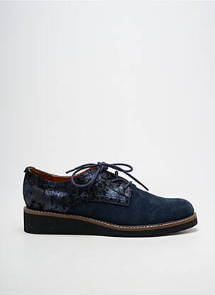 Derbies impression talon plat jusqu'à 3cm bleu FUGITIVE BY FRANCESCO ROSSI femme