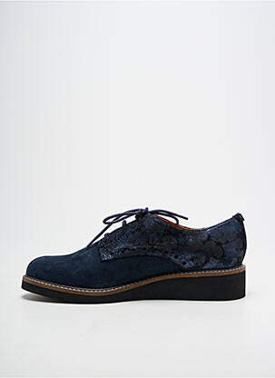 Derbies impression talon plat jusqu'à 3cm bleu FUGITIVE BY FRANCESCO ROSSI femme