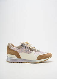 Baskets fermeture zip et lacets talon plat jusqu'à 3cm or FUGITIVE BY FRANCESCO ROSSI femme