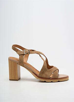 Sandales/nu pieds talon bottier talon de 7 à 9cm marron FUGITIVE BY FRANCESCO ROSSI femme
